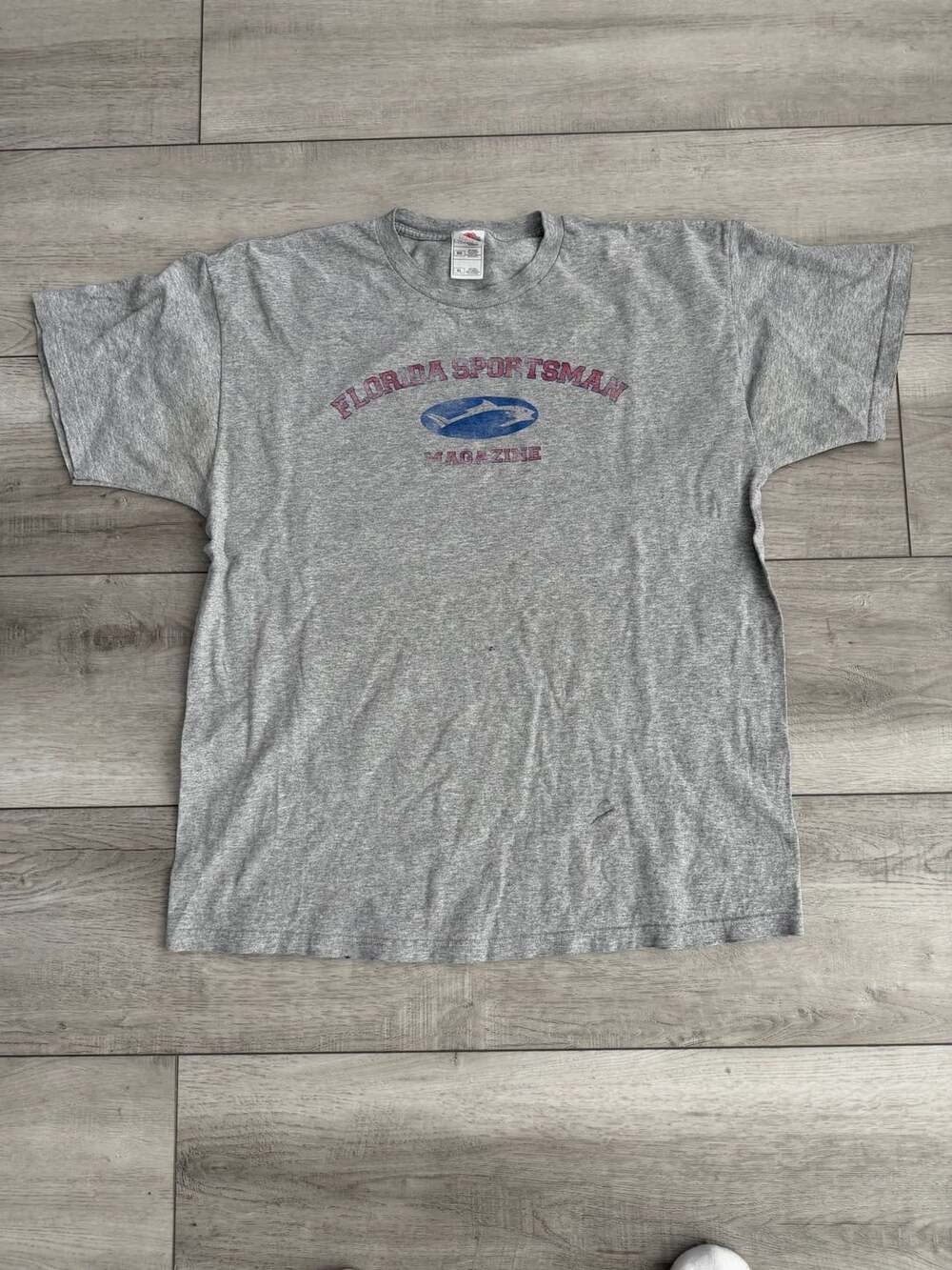 Fruit Of The Loom Florida Sportsman Magazine T-Shirt Size XL Gray